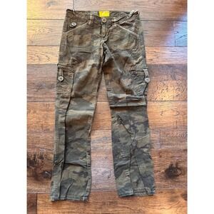 Z. Cavaricci Womens Camo Cargo Pants Ripstop Workwear Green Size 9 A0047 ZC212